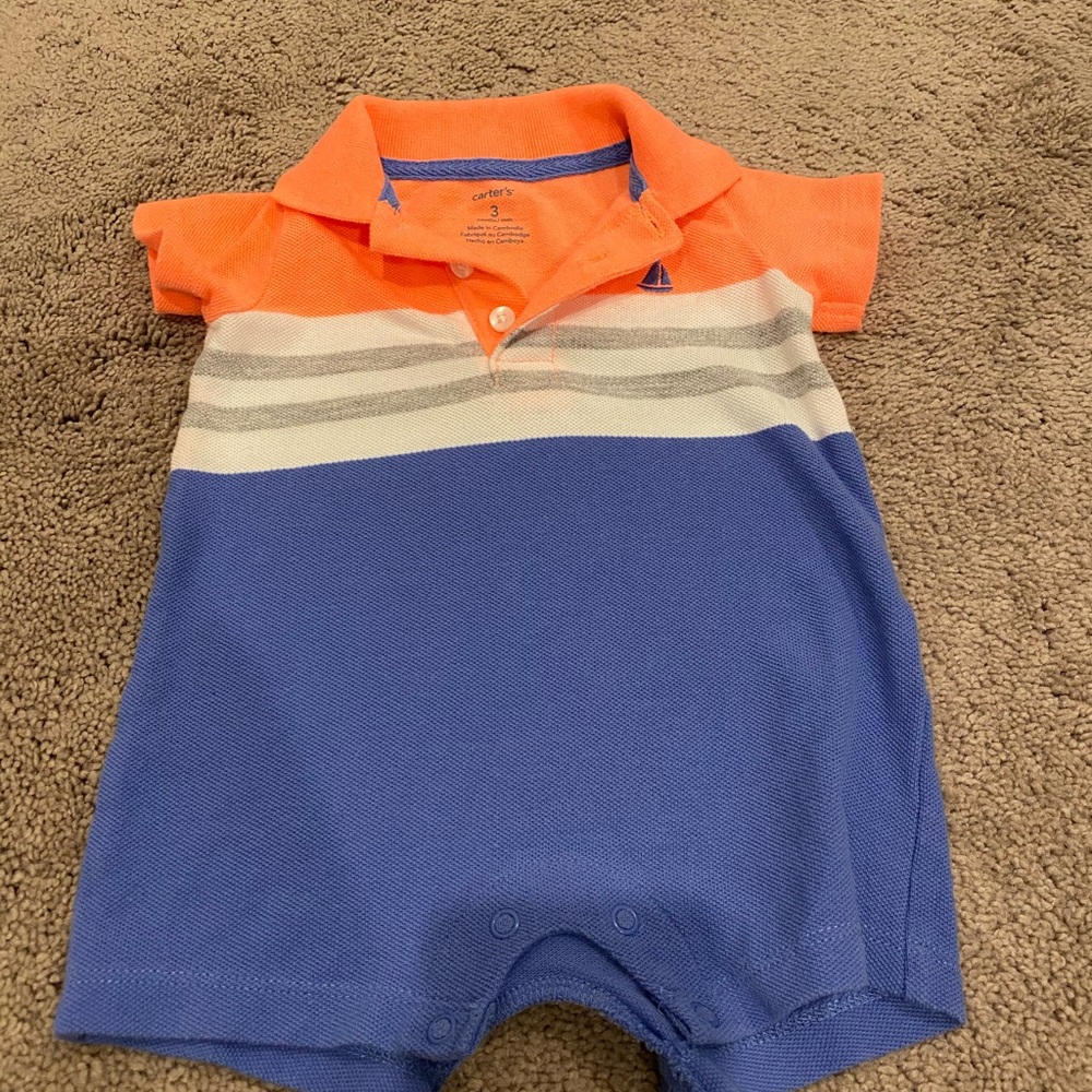 $15 for any 3 kids outfits- one piece sailboat